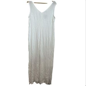 GOA Beachwear by Japna White Sleeveless Jumpsuit Size Medium